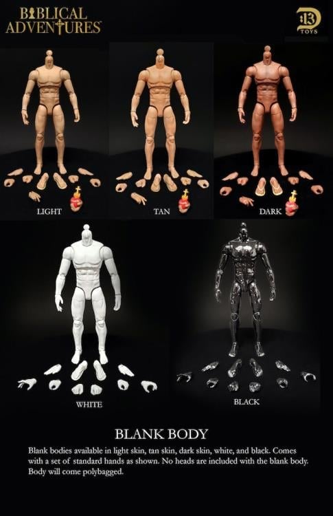 Biblical Adventures 1/12 Scale Set of 5 Blank Figure Bodies Gallery Image 3