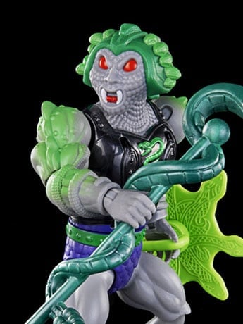 Masters of the Universe Origins Action Figure Toy with Accessories, Deluxe Snake Face 5.5-in MOTU Collectible