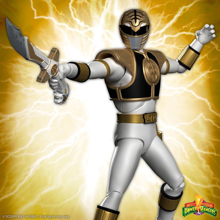 Mighty Morphin Power Rangers ULTIMATES! White Ranger Action Figure Gallery Image 3