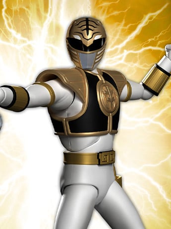 Mighty Morphin Power Rangers ULTIMATES! White Ranger Action Figure Gallery Image 2