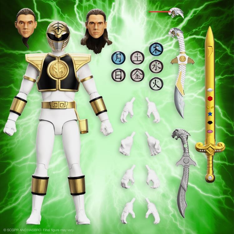 Mighty Morphin Power Rangers ULTIMATES! White Ranger Action Figure Gallery Image 5