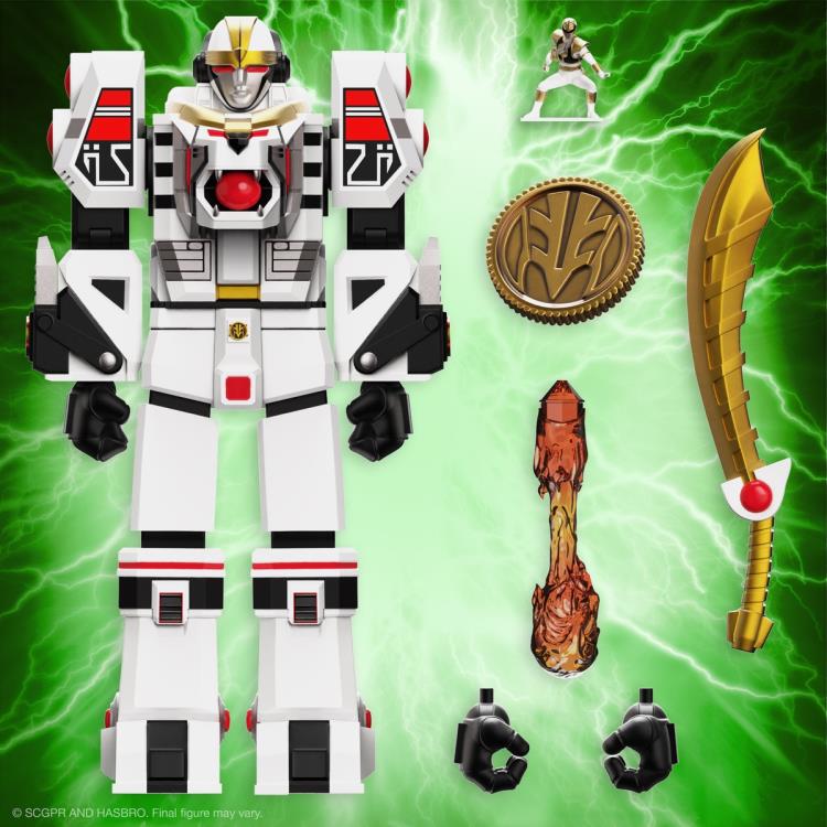 Mighty Morphin Power Rangers ULTIMATES! White Tigerzord (Warrior Mode) Action Figure Gallery Image 4