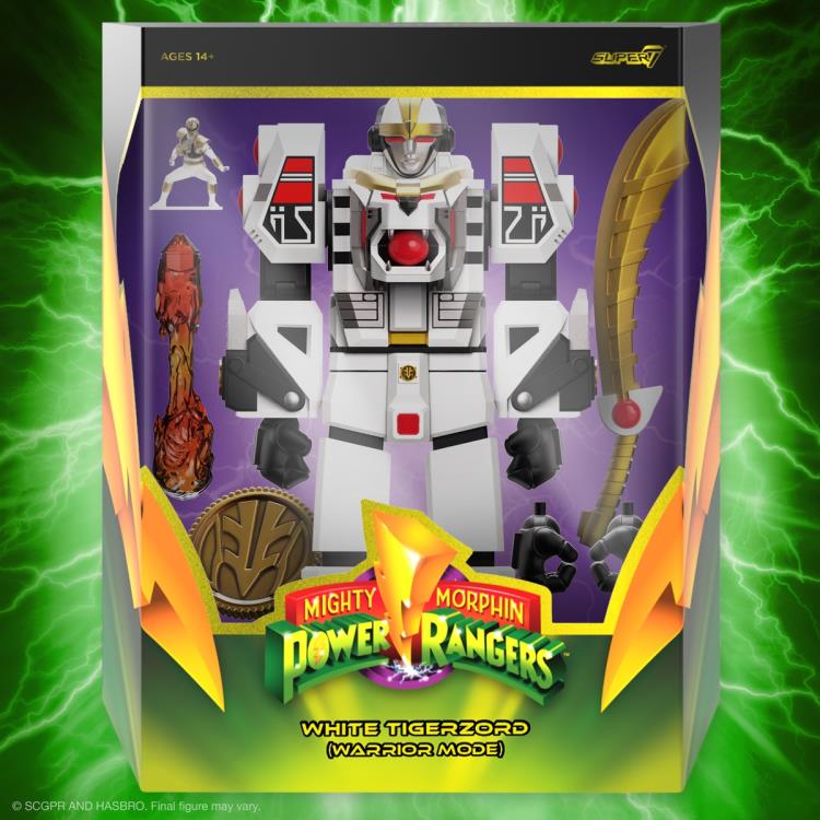 Mighty Morphin Power Rangers ULTIMATES! White Tigerzord (Warrior Mode) Action Figure Gallery Image 5