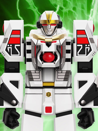 Mighty Morphin Power Rangers ULTIMATES! White Tigerzord (Warrior Mode) Action Figure Gallery Image 2