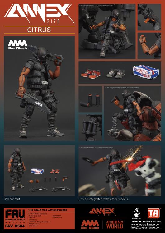Annex 2179 x 4A like Black FAV-BS04 Citrus Action Figure