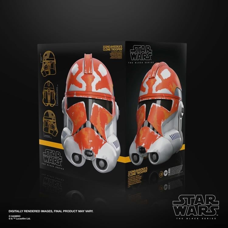 Star Wars: The Black Series 332nd Ahsoka's Clone Trooper 1:1 Scale Wearable Electronic Helmet Gallery Image 12