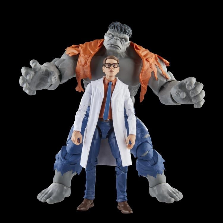 The Avengers 60th Anniversary Marvel Legends Gray Hulk and Dr. Bruce Banner Action Figure Two-Pack Gallery Image 3
