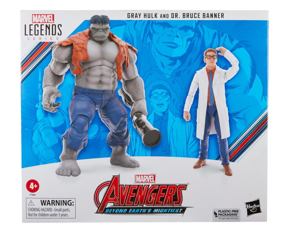 The Avengers 60th Anniversary Marvel Legends Gray Hulk and Dr. Bruce Banner Action Figure Two-Pack Gallery Image 13