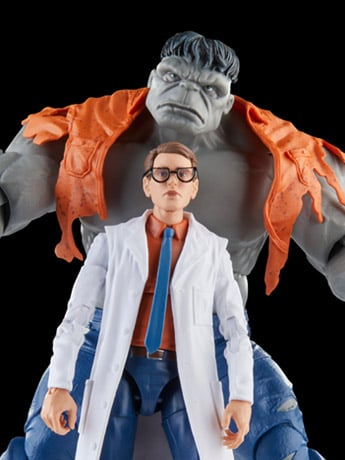 The Avengers 60th Anniversary Marvel Legends Gray Hulk and Dr. Bruce Banner Action Figure Two-Pack Gallery Image 2