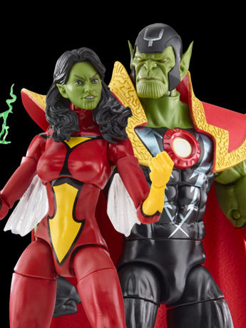 The Avengers 60th Anniversary Marvel Legends Skrull Queen and Super Skrull Action Figure Two-Pack Gallery Image 2