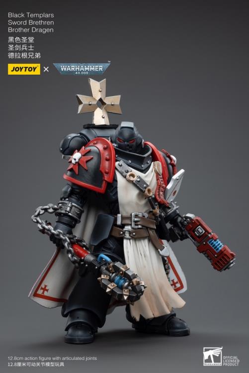 Warhammer 40k Black Templars Sword Brethren Brother Dragen 1/18 Scale Figure Gallery Image 5