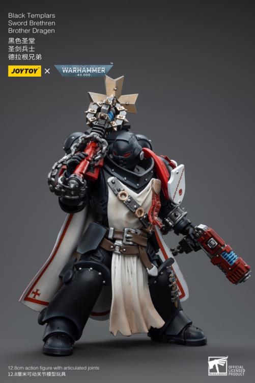 Warhammer 40k Black Templars Sword Brethren Brother Dragen 1/18 Scale Figure Gallery Image 4