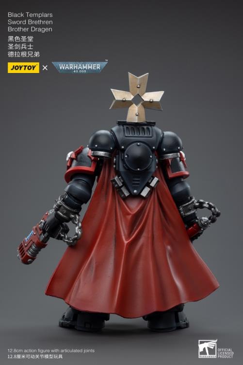 Warhammer 40k Black Templars Sword Brethren Brother Dragen 1/18 Scale Figure Gallery Image 7