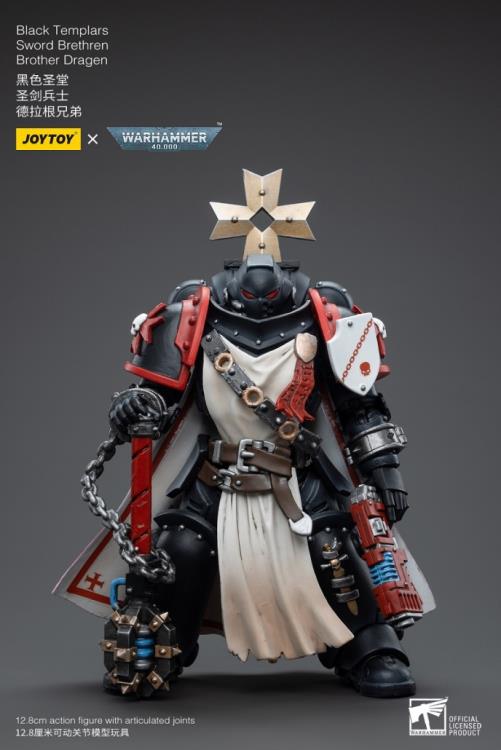 Warhammer 40k Black Templars Sword Brethren Brother Dragen 1/18 Scale Figure Gallery Image 6