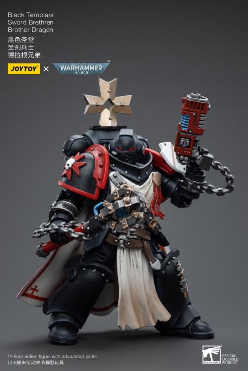 Warhammer 40k Black Templars Sword Brethren Brother Dragen 1/18 Scale Figure Gallery Image 3