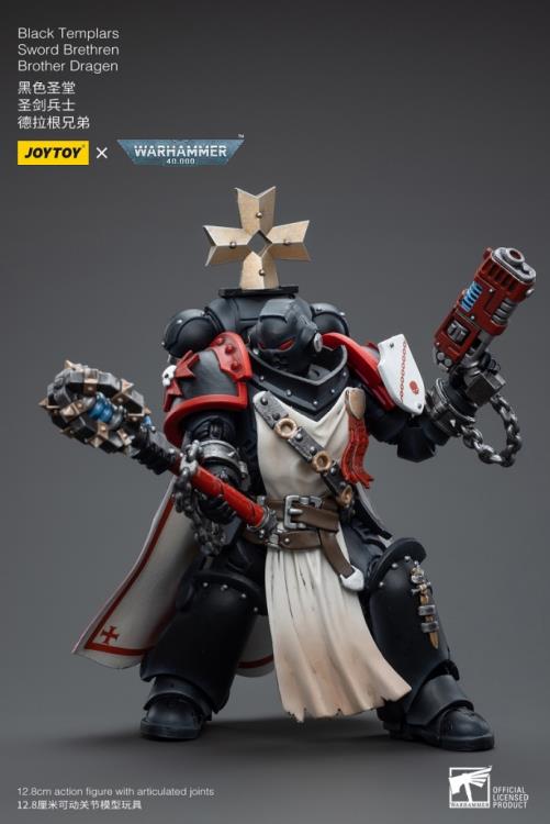 Warhammer 40k Black Templars Sword Brethren Brother Dragen 1/18 Scale Figure Gallery Image 8
