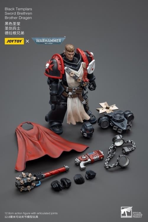 Warhammer 40k Black Templars Sword Brethren Brother Dragen 1/18 Scale Figure Gallery Image 10