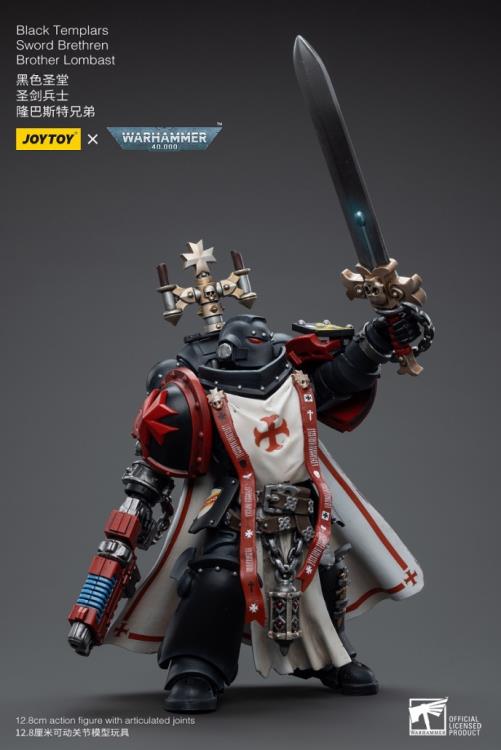 Warhammer 40k Black Templars Sword Brethren Brother Lombast 1/18 Scale Action Figure Gallery Image 5