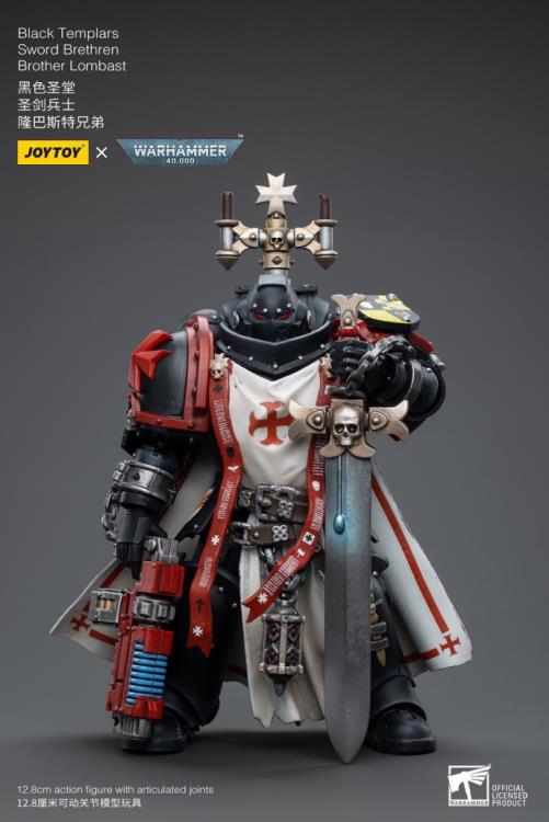 Warhammer 40k Black Templars Sword Brethren Brother Lombast 1/18 Scale Action Figure Gallery Image 3