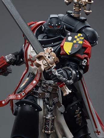 Warhammer 40k Black Templars Sword Brethren Brother Lombast 1/18 Scale Action Figure Gallery Image 2