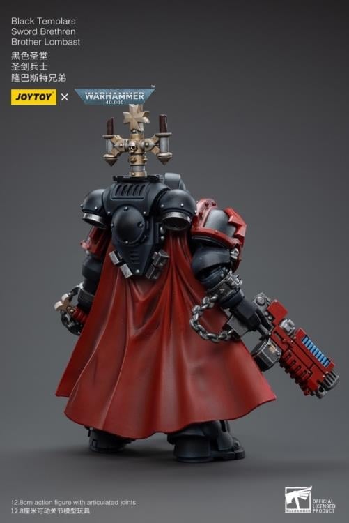 Warhammer 40k Black Templars Sword Brethren Brother Lombast 1/18 Scale Action Figure Gallery Image 6