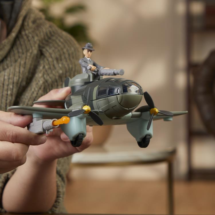 Indiana Jones Worlds of Adventure Doctor Jürgen Voller with Plane Action Figure Set Gallery Image 14