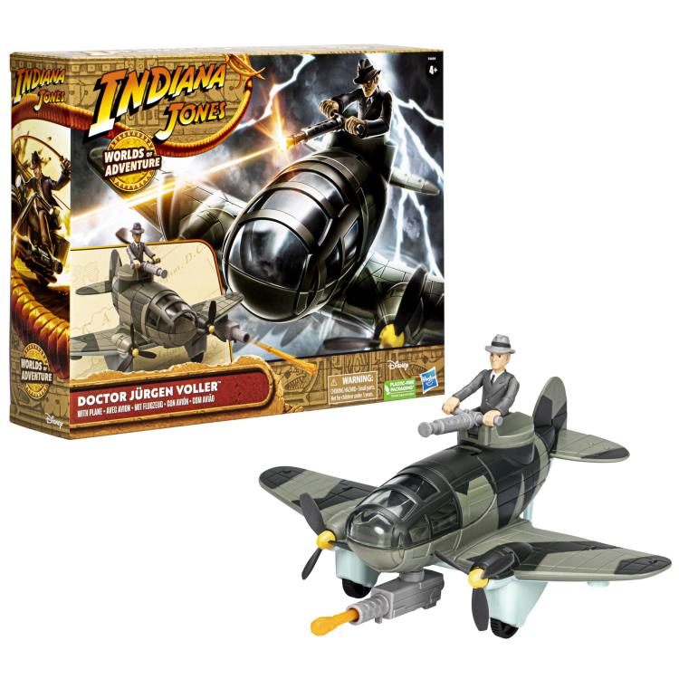 Indiana Jones Worlds of Adventure Doctor Jürgen Voller with Plane Action Figure Set Gallery Image 11