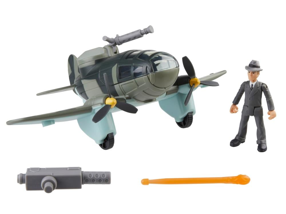 Indiana Jones Worlds of Adventure Doctor Jürgen Voller with Plane Action Figure Set Gallery Image 9