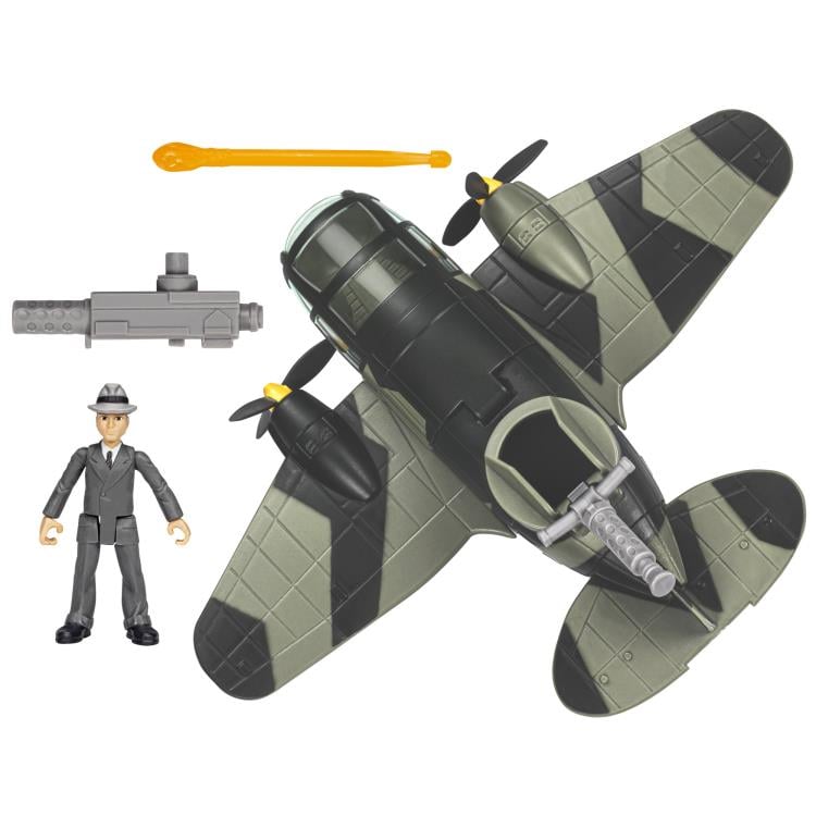 Indiana Jones Worlds of Adventure Doctor Jürgen Voller with Plane Action Figure Set Gallery Image 10