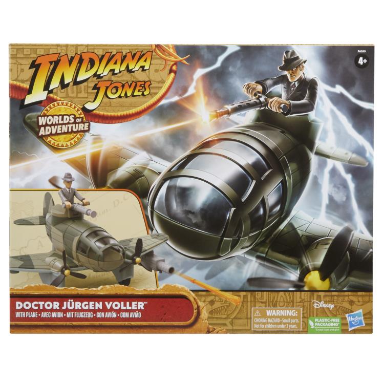 Indiana Jones Worlds of Adventure Doctor Jürgen Voller with Plane Action Figure Set Gallery Image 12