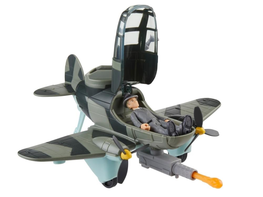 Indiana Jones Worlds of Adventure Doctor Jürgen Voller with Plane Action Figure Set Gallery Image 5