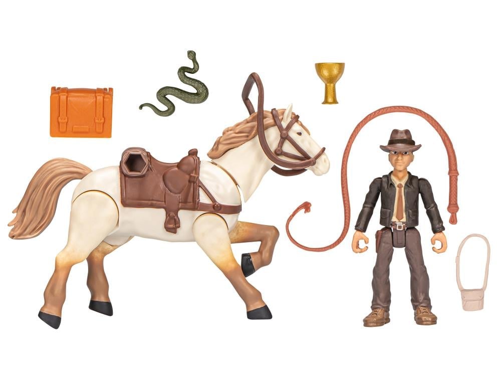Indiana Jones Worlds of Adventure Indiana Jones with Horse Action Figure Set Gallery Image 9
