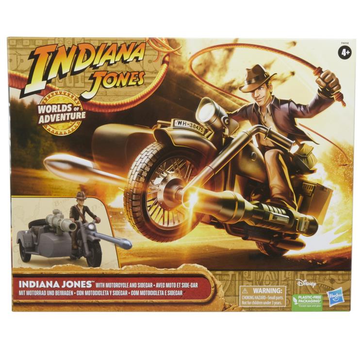 Indiana Jones Worlds of Adventure Indiana Jones with Motorcycle Action Figure Set Gallery Image 10