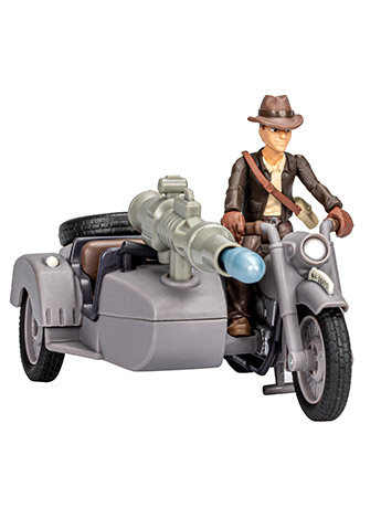 Indiana Jones Worlds of Adventure Indiana Jones with Motorcycle Action Figure Set Gallery Image 2
