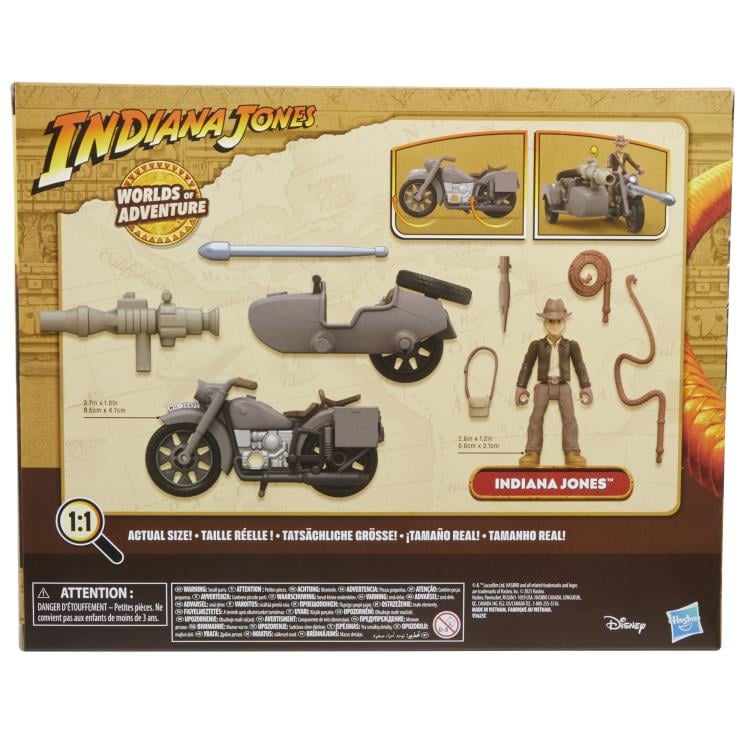 Indiana Jones Worlds of Adventure Indiana Jones with Motorcycle Action Figure Set Gallery Image 11