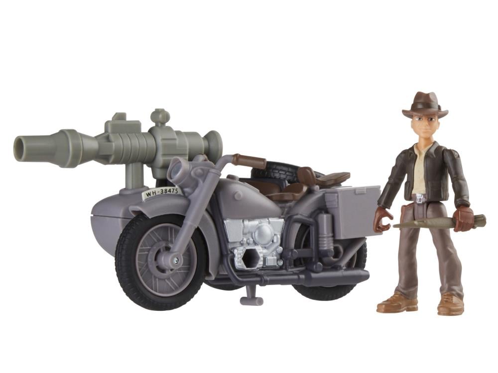 Indiana Jones Worlds of Adventure Indiana Jones with Motorcycle Action Figure Set Gallery Image 5