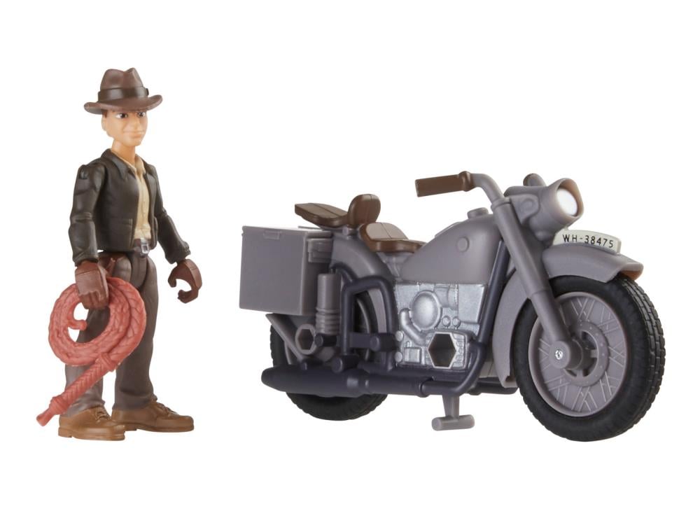 Indiana Jones Worlds of Adventure Indiana Jones with Motorcycle Action Figure Set Gallery Image 6