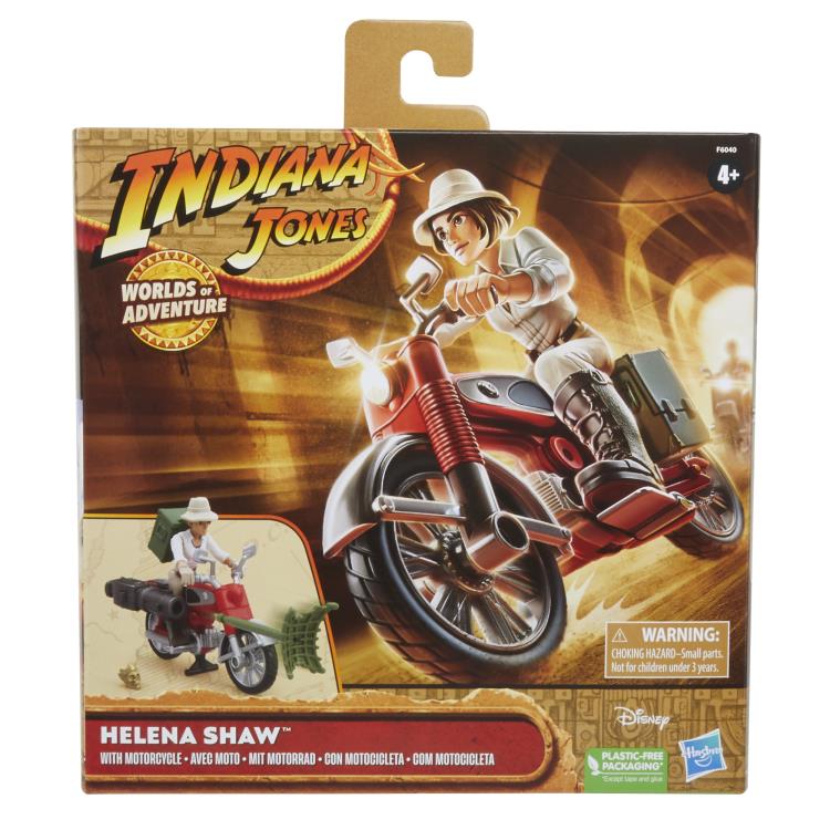 Indiana Jones Worlds of Adventure Helena Shaw with Motorcycle Action Figure Set Gallery Image 12