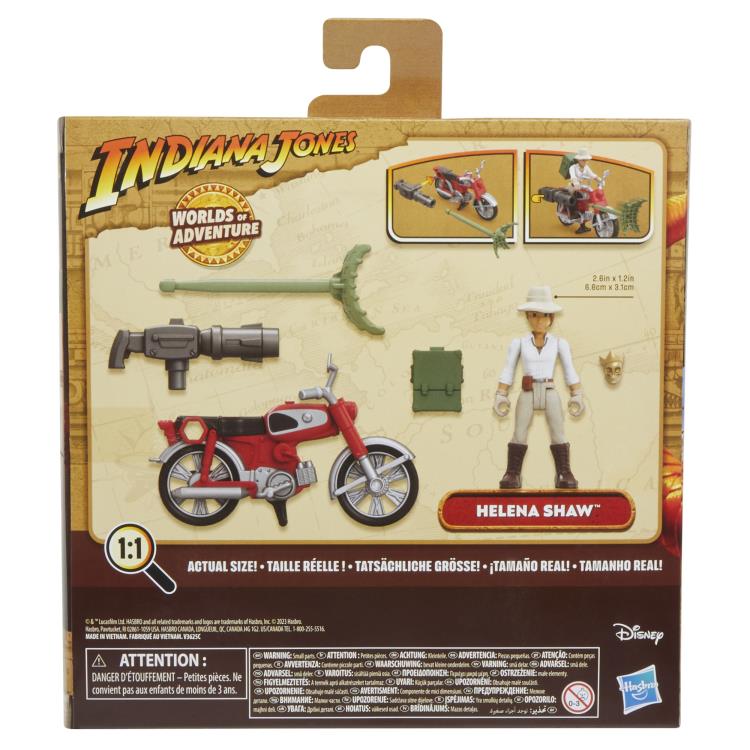 Indiana Jones Worlds of Adventure Helena Shaw with Motorcycle Action Figure Set Gallery Image 13