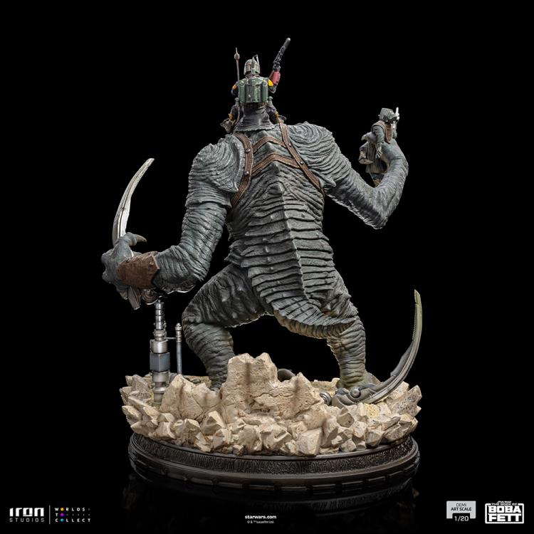 The Book of Boba Fett Boba Fett & Rancor 1/20 Demi Art Scale Limited Edition Statue Gallery Image 6