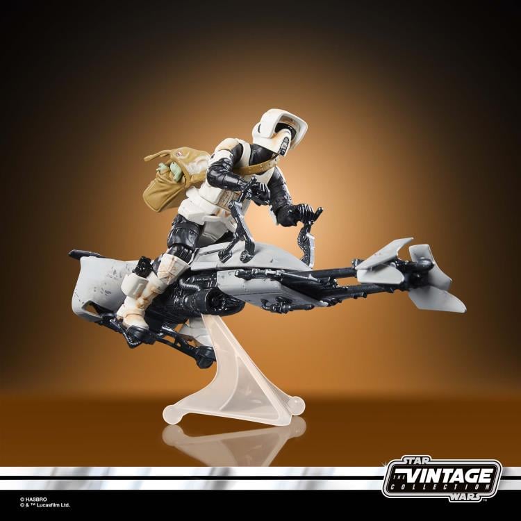 Star Wars: The Vintage Collection Speeder Bike with Scout Trooper & Grogu (The Mandalorian) Gallery Image 5