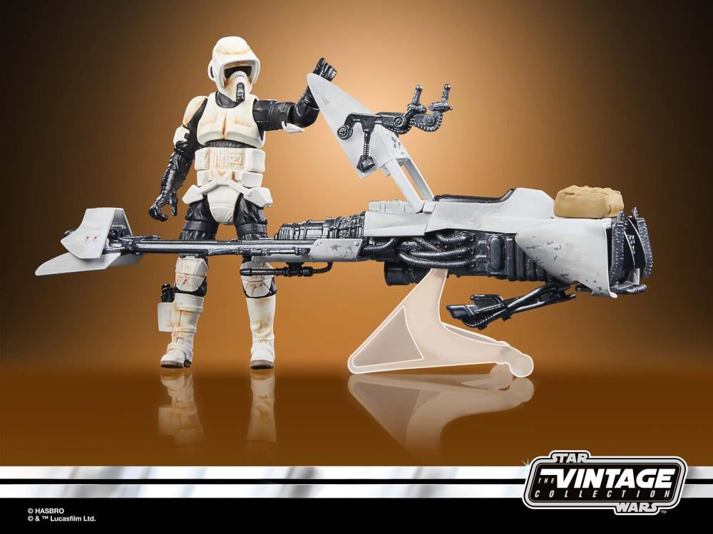 Star Wars: The Vintage Collection Speeder Bike with Scout Trooper & Grogu (The Mandalorian) Gallery Image 6