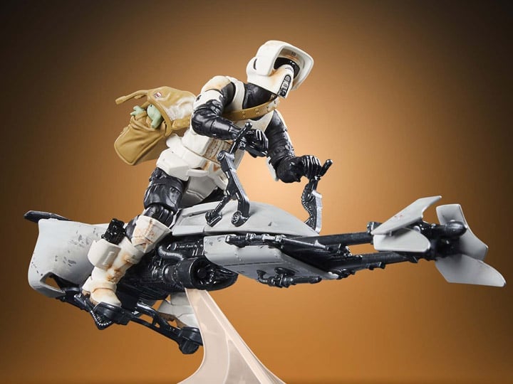 Star Wars: The Vintage Collection Speeder Bike with Scout Trooper & Grogu (The Mandalorian) Gallery Image 1