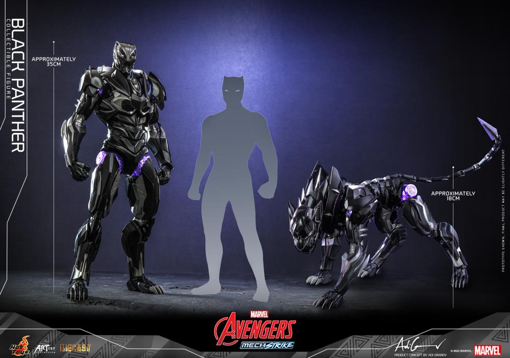 Avengers Mech Strike AC05D55 Black Panther 1/6th Scale Collectible Figure Gallery Image 10