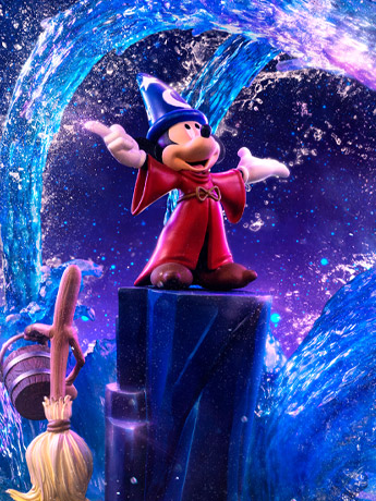 Fantasia Mickey 1/10 Deluxe Art Scale Limited Edition Statue Gallery Image 2