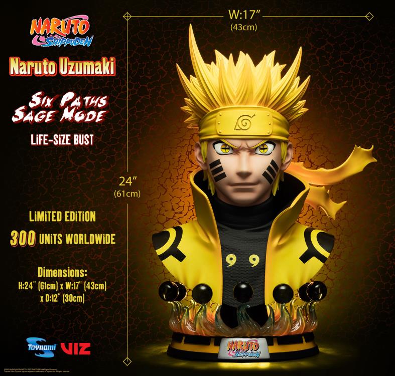 Naruto: Shippuden Naruto (Six Paths Sage Mode) 1/1 Scale Limited Edition Bust Gallery Image 12