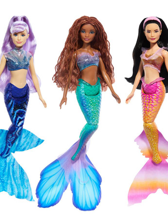 The Little Mermaid (2023) Ariel & Sisters Fashion Doll 3-Pack Gallery Image 2