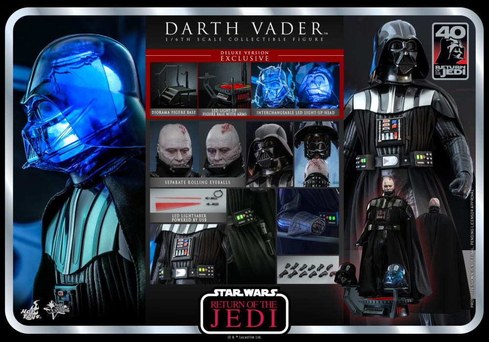 Star Wars: Return of the Jedi 40th Anniversary MMS700 Darth Vader Deluxe 1/6th Scale Collectible Figure Gallery Image 26
