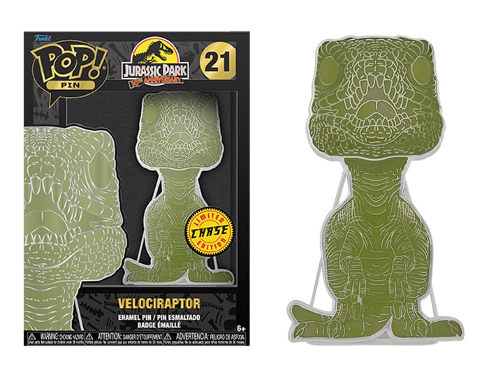 Pop! Pins: Jurassic Park - Velociraptor (Glow-in-the-Dark) (Chase) Gallery Image 1