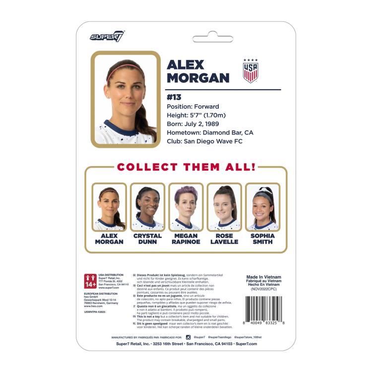 U.S. Women's National Team Soccer ReAction Alex Morgan (2023 World Cup Home Kit) Figure Gallery Image 5